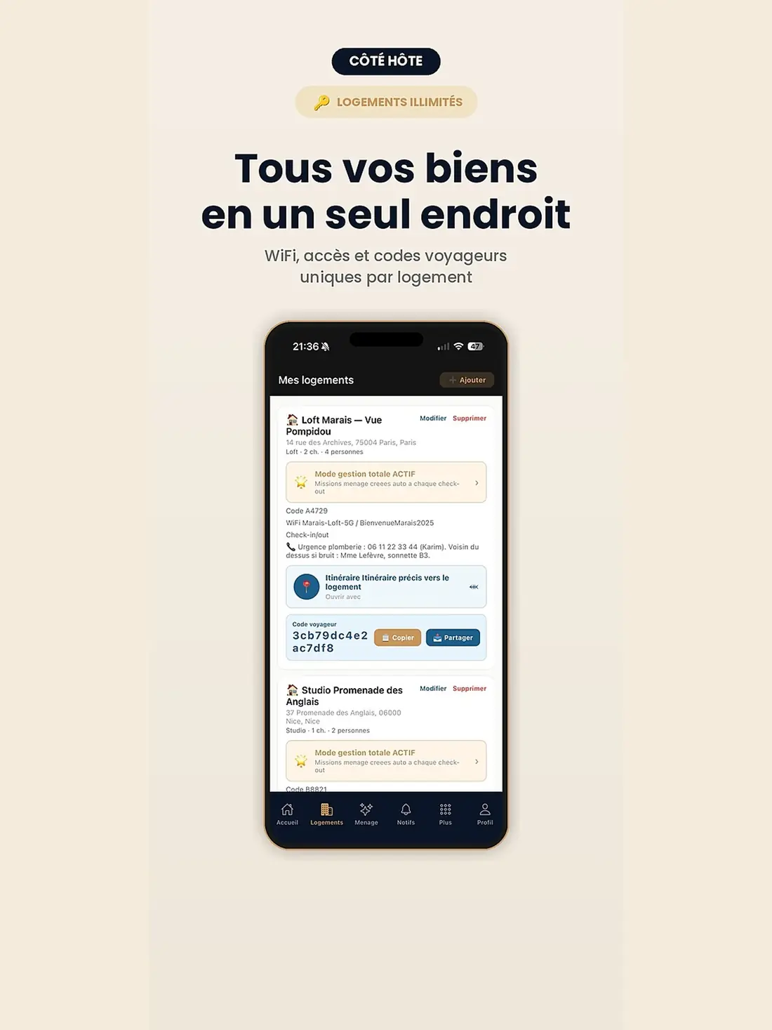 Tous vos biens en un endroit